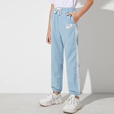 Брюки с узлом и полосками для мальчиков Shein