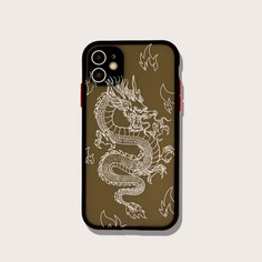 Чехол для iPhone с узором китайского дракона Shein