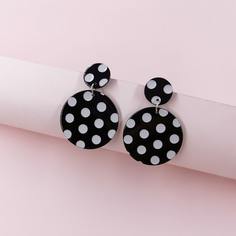 Круглые серьги-подвески в горошек Shein