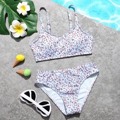 Леопардовый милый Купальники для девочек Shein
