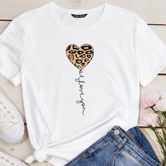 буква Повседневный Футболки Shein