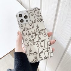 1шт прозрачный чехол для iPhone с принтом Shein