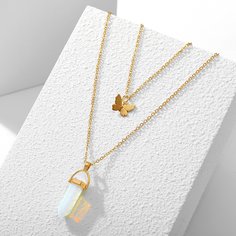 Многослойное ожерелье с бабочкой Shein