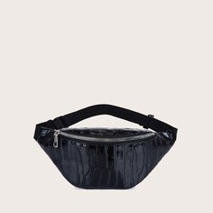 Сумка на поясе с крокодиловым тиснением Shein