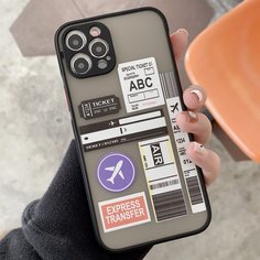 Чехол для iPhone с контрастной рамкой Shein