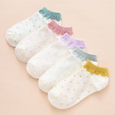 5 пар носки в горошек Shein