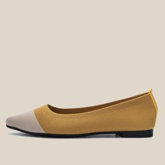 Двухцветные трикотажные балетки Shein