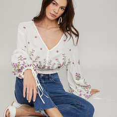 Короткий топ с оригинальным рукавом Shein