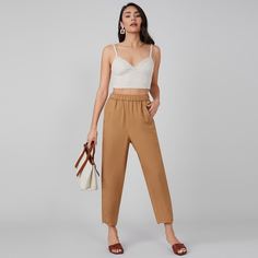 Льняные короткие брюки Shein