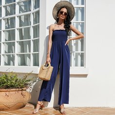 Оборка Одноцветный Бохо Комбинезоны Shein