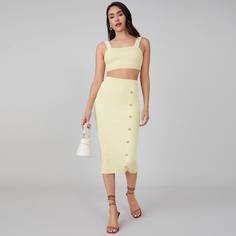 Вязаный топ и юбка из вискозы Shein