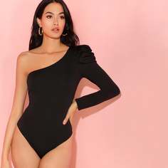 Боди С Рукавом На Одно Плечо Shein