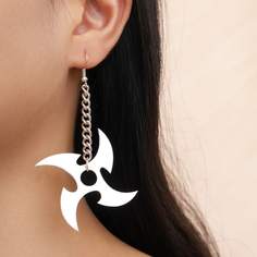 Серьги-подвески с декором сюрикена Shein