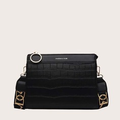 Сумка через плечо с крокодиловым тиснением Shein
