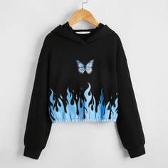 Животный Повседневный Толстовки для девочек Shein