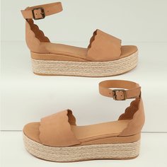 Широкополосные джутовые плоские сандалии с оригинальной отделкой Shein