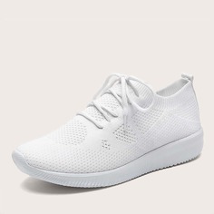 Белый Одноцветный Удобный Кеды Shein