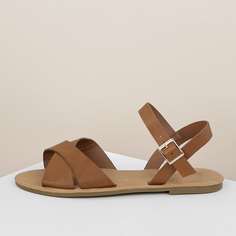 Однотонные сандалии на плоской подошве Shein