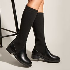 Минималистичные сапоги до колена Shein