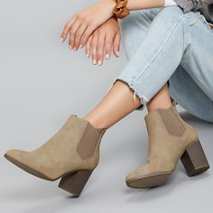 Модные сапоги с массивным каблуком Shein