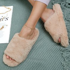 Сандалии из искусственного меха Shein