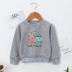 Мультяшный принт Повседневный Свитшоты для девочек Shein