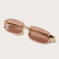 Квадратные солнцезащитные очки без оправы Shein