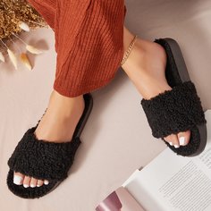 Сандалии из искусственной овечьей шерсти Shein
