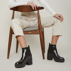 Сапоги челси из искусственной кожи крокодила Shein