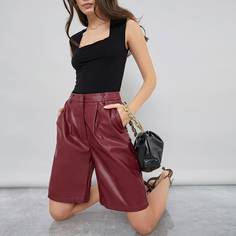 Карман Одноцветный Повседневный Шорты Shein