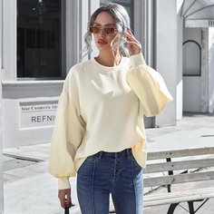 Одноцветный Повседневный Футболки Shein