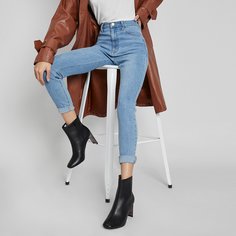 Сапоги на высоком каблуке из искусственной кожи Shein