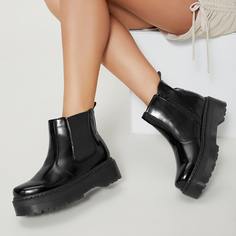 Сапоги челси из искусственной лакированной кожи Shein