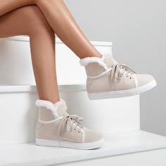 На шнурках Одноцветный Сапоги Shein