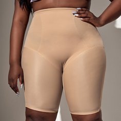 Однотонные нательные шорты размера плюс Shein