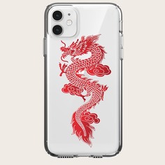 Чехол для iPhone с принтом дракона Shein