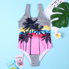Полосатый Бохо Купальники для девочек Shein