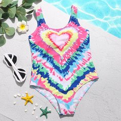 тай дай милый Купальники для девочек Shein