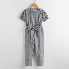 Комбинезон с пышным рукавом для девочек Shein