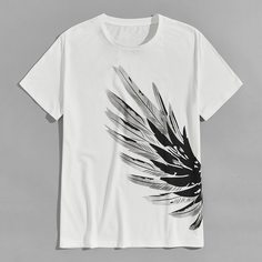Мужская футболка с коротким рукавом Wings Shein