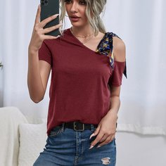 Оригинальная футболка с узлом Shein