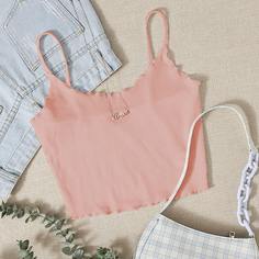 Трикотажный короткий топ Shein
