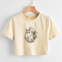 Животный Повседневный Футболка размера плюс Shein