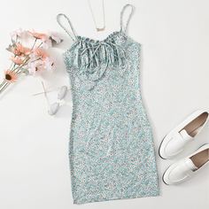 узел цветочный Бохо Платье Shein