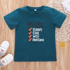 Лозунг Повседневный Футболки для маленьких мальчиков Shein