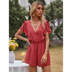 узел Одноцветный Бохо Комбинезоны Shein