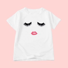 Объект Повседневный Футболки для маленьких девочек Shein