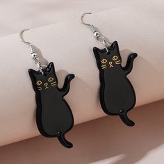 Серьги из смолы в форме кошки Shein