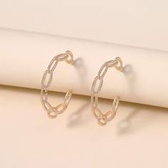 Открытые серьги-кольца в форме цепочки Shein