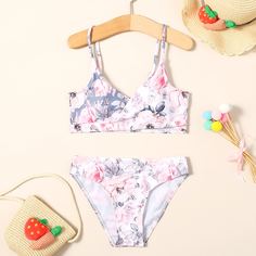 Цветочный Бохо Купальники для девочек Shein